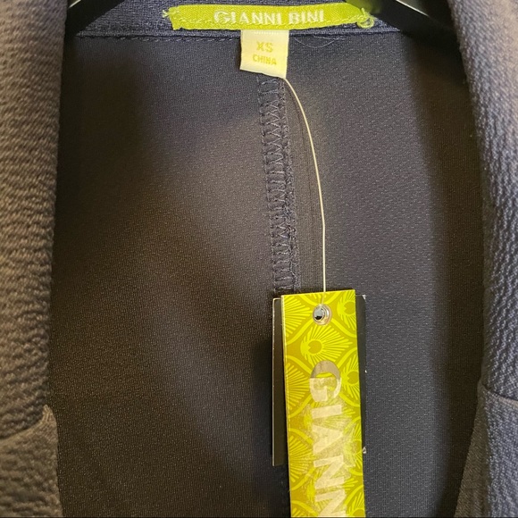 GIANNI BINI Navy Blue Blazer XS NWT - Picture 6 of 6